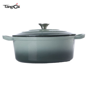 Nouvelle Tendance 2026 : Cocotte Ovale <span class=keywords><strong>en</strong></span> <span class=keywords><strong>Fonte</strong></span> Émaillée 5,5 QT pour Cuisson Lente, Rôtissage et Cuisson du Pain - Product Image 2