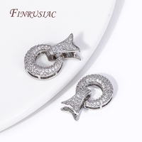 Fournitures de fabrication de bijoux de mode : Connecteurs plaqués or 18 carats avec incrustation de zircon et perle pour bracelets/colliers, fermoirs, accessoires DIY, sac OPP