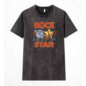T-shirt Rock Star unisexe pour adulte en coton avec motif musical rock - Product Image 1