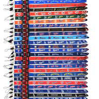 Premium 2017 USA MLB Logo Poliéster Moda Cuello Cordón Gancho 2 caras 30 Equipos Llavero Correa desmontable Cámara para teléfono móvil