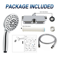 Filtre de douche moderne pour eau dure Filtre ionique à pression d'eau pour salle de bain Pommeau de douche pour spa avec minéraux