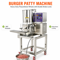 Machine à former des galettes de hamburger commerciales pour la viande de bœuf, de poulet et de poisson, idéale pour les ateliers de production rapide de repas.