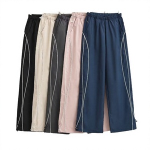 Women's High Quick Dry Breathable Solid Loose Drawstring Waist <b>Cargo</b> <b>Pants</b> <b>Oversize</b> Anti-Bacterial Street Leisure Fitness Gym - Product Image 1