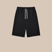 Pantalon de survêtement homme RUICHI 350GSM doublé polaire, coupe courte sept-quarts, style FOG, en molleton épais américain avec cordon de serrage et jambe large tombante