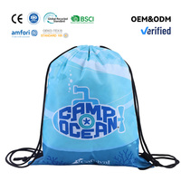 Sac à cordon en polyester personnalisé avec impression couleur, sac à dos en polyester à cordon, sac à dos de sport et de fitness