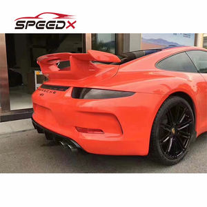 Pour <span class=keywords><strong>Porsche</strong></span> Carrera <span class=keywords><strong>997</strong></span> 991 mise à niveau GT3 Kit carrosserie pare-chocs avant pare-chocs arrière becquet mise à niveau 991.1 991.2 - Product Image 2