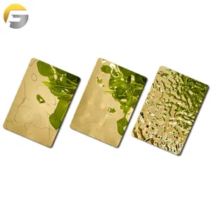 V181 Factory Supplier Brass Mirror Finish Titanium Gold Stainless Steel Sheet for Home Office Construction
