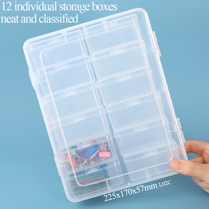 SUNSHING <b>Clear</b> <b>Plastic</b> Compartment Organizer Box for Beads Charms Nail Art Storage Multi-Purpose Jewelry Packaging <b>Container</b> - Product Image 6