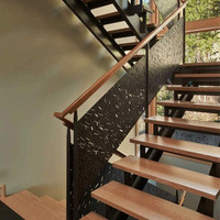 Prix le plus bas Chine Escaliers de conception d'escalier intérieur de haute qualité Maison moderne Cas d'escalier droit flottant
