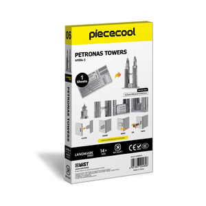 Rompecabezas Metálico 3D Piececool de las <span class=keywords><strong>Torres</strong></span> <span class=keywords><strong>Petronas</strong></span>, Maqueta de Edificio Famoso, Kits de <span class=keywords><strong>Arquitectura</strong></span> Educativa Clásica para Manualidades, Regalo para Adultos - Product Image 4