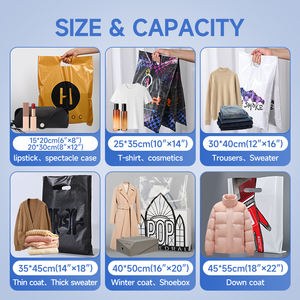 Wholesale Use 100pcs Carry Eco-friendly High Quality PE T-Shirt Plastic Packing Bags Folding <strong>Trolley</strong> Clothes <strong>Shopping</strong> Bags - Product Image 5