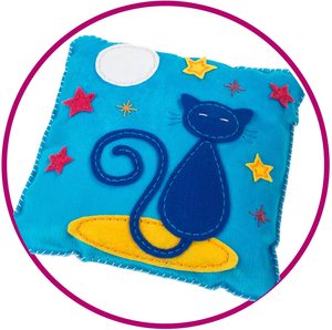 Cucire il proprio delle ragazze dei bambini attività decorativa in feltro gatto cuscino copre fai da te forniture di arte del mestiere di cucito kit per i bambini - Product Image 4