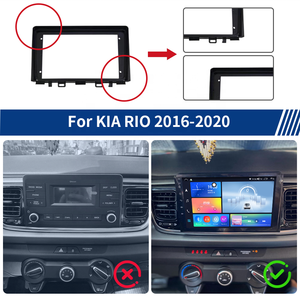 Meihua 9 pollici Facia Matten telaio del cruscotto nero per 1 anno di auto Android per lettore DVD compatibile con per <span class=keywords><strong>KIA</strong></span> <span class=keywords><strong>RIO</strong></span> 2016-2020 - Product Image 4