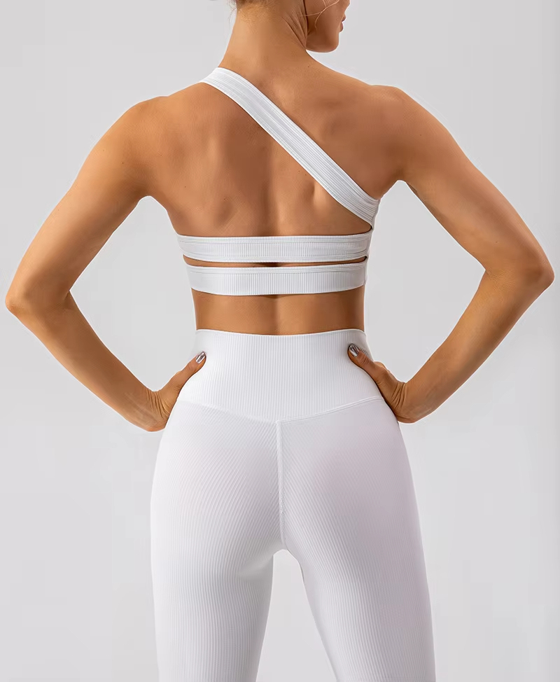 HUACHEN Sports Underwear Nude Fitness Vest Breathable Shockproof Tight Quick-drying Front Outdoor Running Plus Size Sports Yoga