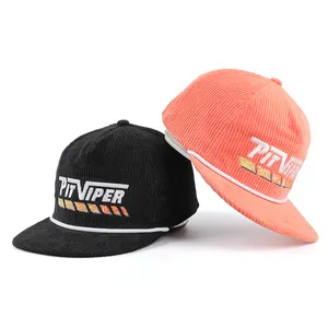 En İyi kalite toptan yapılandırılmamış Snapback şapka, Unisex Strapback kadife nakış şapka, halat kenarlı işlemeli Snapback şapka