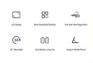 Hot Bán Mùa Hè Có Thể Gập Lại Tay Fan Hiển Thị Kỹ Thuật Số Cầm Tay Di Động Có Thể Gập Lại Có Thể Sạc Lại Thể Thao Mini Fan - Product Image 3