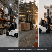 Forklift Listrik Baterai Lithium 60V Pabrik Cina 1Ton 1.5Ton 2.5Ton 3Ton 5Ton Bersertifikasi CE ISO EPA
