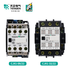 Contactor de CA Tengen 22A trifásico para montaje en carril DIN, serie CJX1 - Product Image 3