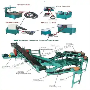 Full Automatic Recycled Rubber Powder Line From Waste Tires