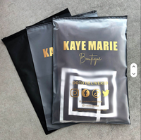 Sacs d'emballage en polyéthylène mat recyclables avec fermeture éclair pour vêtements, personnalisables avec logo privé