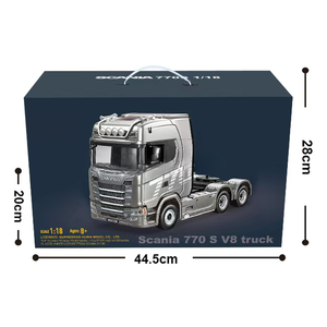 New Huina 1501 màu xám được cấp phép Scania 770S V8 1:18 19ch <span class=keywords><strong>RC</strong></span> máy kéo bán Trailer <span class=keywords><strong>RC</strong></span> Giao thông vận tải nặng máy kéo mô hình - Product Image 5