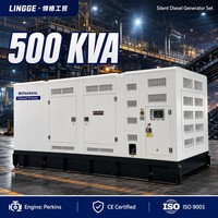 Groupe électrogène diesel silencieux conteneurisé LINGGE 500 kVA avec moteur Cummins d'origine, puissance de secours pour l'exploitation minière