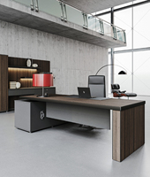 Vente en gros d'usine, ensemble de bureau de direction de luxe sur mesure, bureau de direction pour PDG