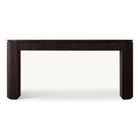 Vente directe d'usine de table console multi-taille Tables console d'entrée en bois de chêne noir massif naturel