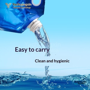 Foldable Hydration Bladder 5L Durable Plastic Camping <b>Water</b> <b>Container</b> with Handle Blue - Product Image 2