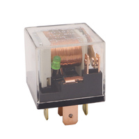 Relais électromagnétique miniature scellé en verre JD1914, bobine en cuivre 12V 5 broches 80A avec résistance et LED