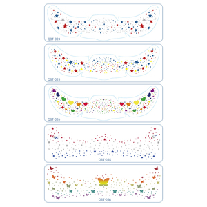 New Pride <strong>Day</strong> Rainbow Freckle Temporary Tattoo Sticker Waterproof Laser Hot Silver for Face White Paper <strong>Application</strong> - Product Image 6