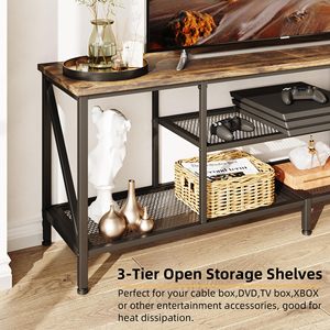 Meuble <span class=keywords><strong>TV</strong></span> rétro de style américain 2026 - Armoire de rangement murale ou sur pied pour le salon - Product Image 4