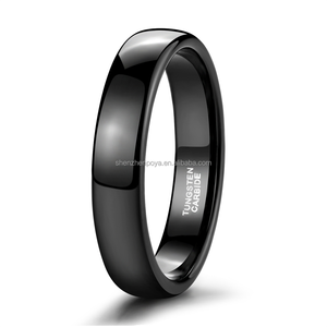 POYA Wholesale 4mm 6mm 8mm 2mm Gold Silver <strong>Black</strong> Tungsten Simple Matching Wedding <strong>Ring</strong> <strong>Men</strong> Women - Product Image 5