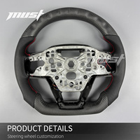 Accessoires de volant personnalisés en fibre de carbone mate avec LED pour Ford Mustang 7ème génération S650 Dark Horse GT Fastback 2024-2026