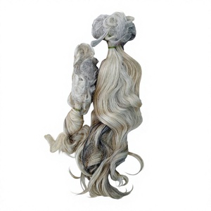 Cabello Humano Natural Indio Gris Crudo Sin Procesar - Product Image 1