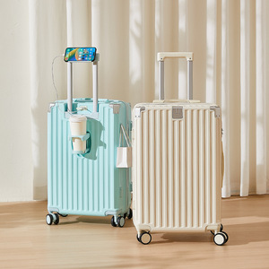 Aluminum Frame Luggage 20 Inch Carry On <b>Suitcase</b> With Silent <b>Wheels</b> And Alloy Handle For Travel - Product Image 2