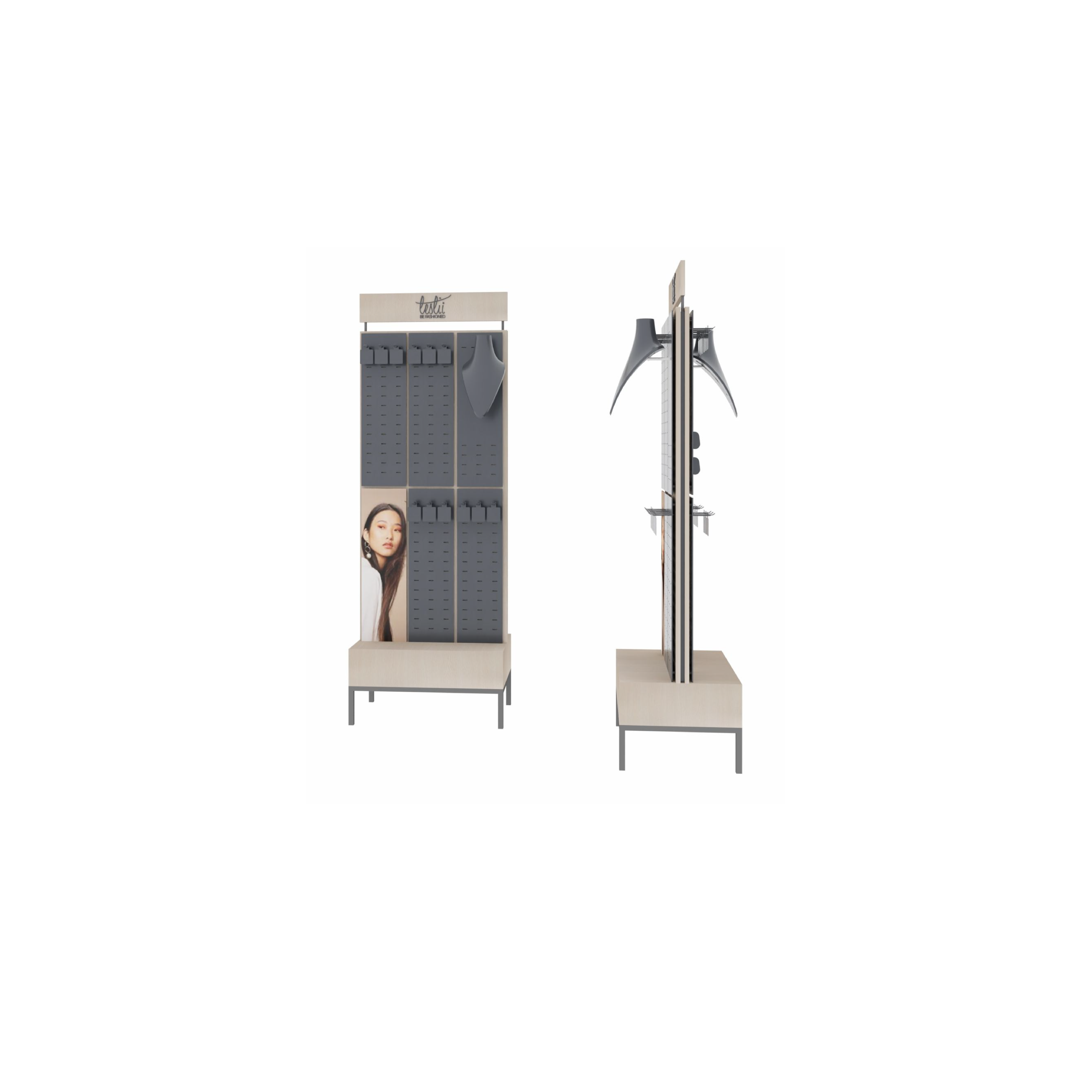 Special Wooden Hole Board Display Rack for Luxury Stores in Shopping Malls, Suitable for Jewelry — view 3