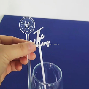 Agitadores de Bebidas de Acrílico Blanco Personalizados, Palitos Agitadores de Cócteles de Plástico Personalizados, Palitos Agitadores para Fiestas - Product Image 6