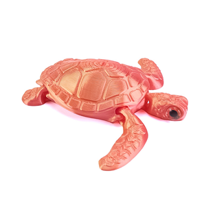 Juguete de Tortuga Marina Realista Pequeña Impresa en 3D con Articulaciones Móviles, de Plástico y Vidrio, Diseño Temático Animal Transfronterizo, Requiere Ensamblaje - Product Image 1