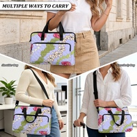 Sac à dos moderne pour ordinateur portable, personnalisé, imprimé, style hawaïen, brodé, matelassé, avec poignée et fermeture, disponible sur demande