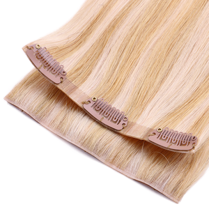 Extensions de cheveux russes lisses Yaki à ondulations souples, 100% vierges européennes brutes, invisibles, sans couture, à clipser, double épaisseur, qualité supérieure - Product Image 3