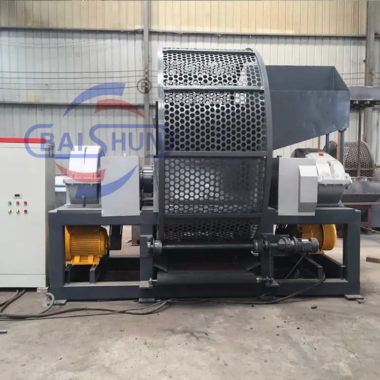 Full Auto Tire Mounted Crusher Tyre Recycling Line Otr Tire Shredder Rubber Crusher Machine