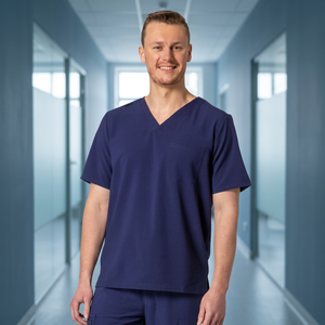 High Quality Woven Fashion Custom Logo Women Plus Size Nursing Scrubs Suit Hospital Doctor Uniforms - Product Image 3