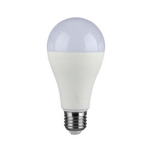 Bombilla LED A65 17W, chip de 3000K, casquillo E27, plástico, ideal para iluminación cálida en hogares y espacios comerciales. - Product Image 1