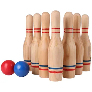 2022 Hot Sale Kids Wooden Bowling 10 Set