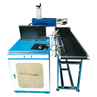 Machine de marquage laser pour code QR et code-barres sur sacs d'emballage, machine de codage laser pour la date de production des boîtes en plastique sur la ligne d'assemblage