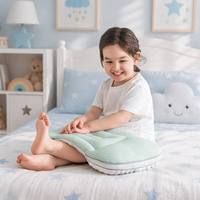 Ergonomisch Geformtes Kinderkissen mit Doppelter Höhe, Beidseitig Kühlendem Stoff & Atmungsaktivem Mesh