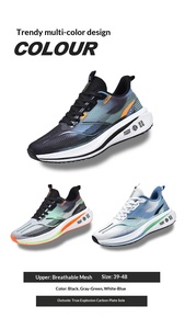 Chaussures de <span class=keywords><strong>course</strong></span> pour hommes grande taille, mode décontractée printemps, avec plaque en carbone véritable, tige en tissu extensible et doublure en maille, semelle extérieure en caoutchouc - Product Image 3
