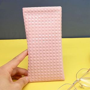 กล่องเก็บแว่นตาพกพาแฟชั่นใหม่ขายส่ง กระเป๋าใส่แว่นกันแดด ซองใส่แว่นตาหนัง PU - Product Image 1