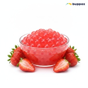 สตรอว์เบอร์รี่ป๊อปปิ้งโบบา 490 กรัม แบบถ้วย ฮาลาล HACCP สำหรับร้านชานมไข่มุก รับผลิตแบบ OEM - Product Image 4